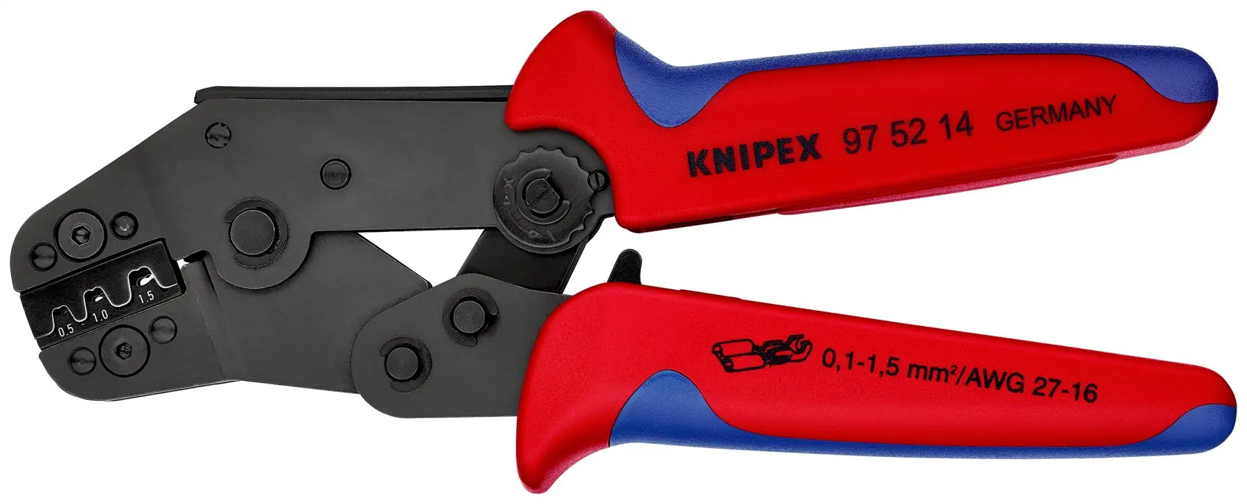 KNIPEX Crimping Pliers Short Design 195mm Multi Component Grips 97 52 14