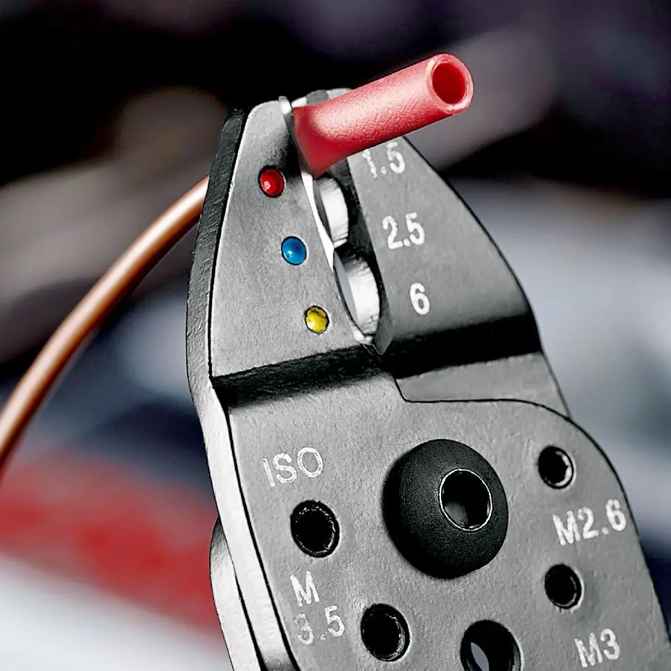 KNIPEX Crimping Pliers Wire Strippers for Non and Insulated Terminals 240mm Multi Component Grips 97 22 240 SB - Image 3