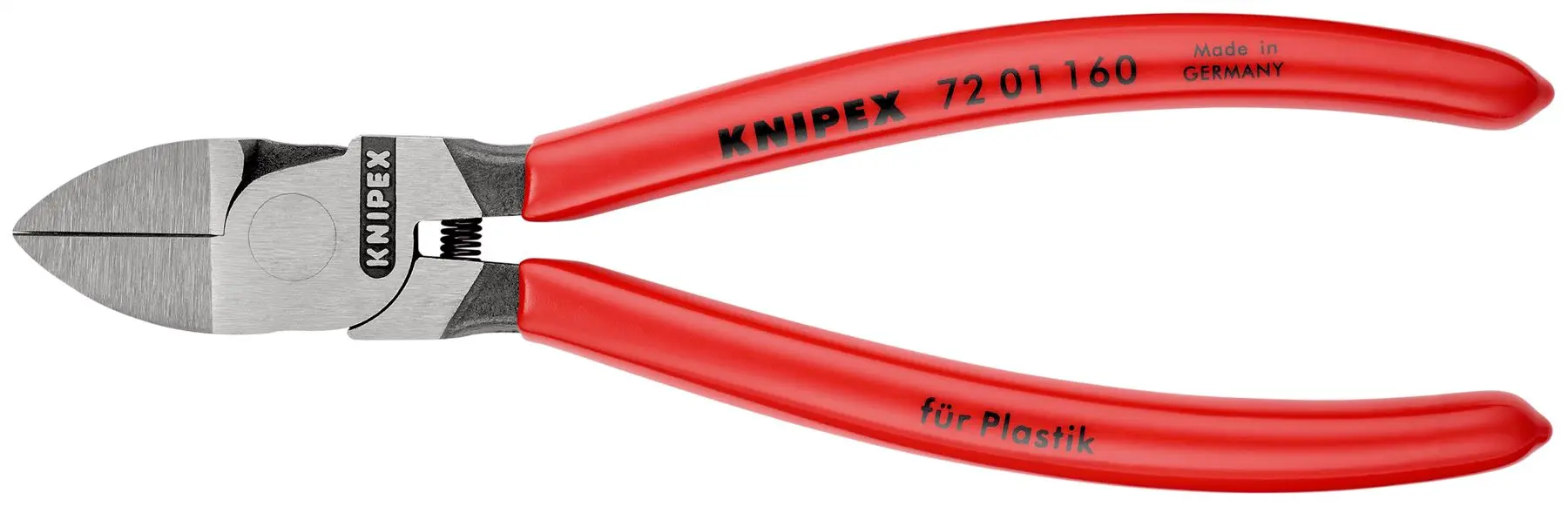 Knipex Cutting Pliers 160mm Diagonal Cutters for Plastics 72 01 160 - Image 3