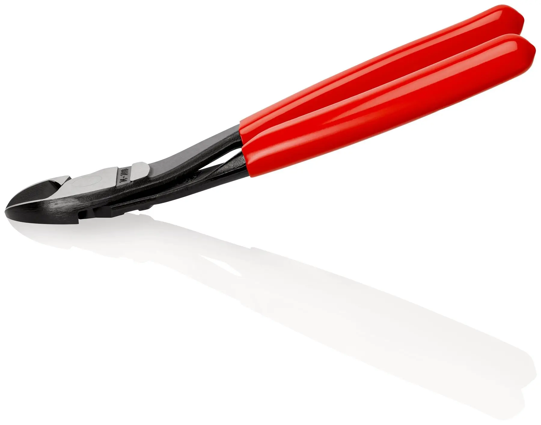 KNIPEX Diagonal Cutting Pliers High Leverage Side Cutters 12° Angled Head 200mm Plastic Coated 74 21 200 - Image 3