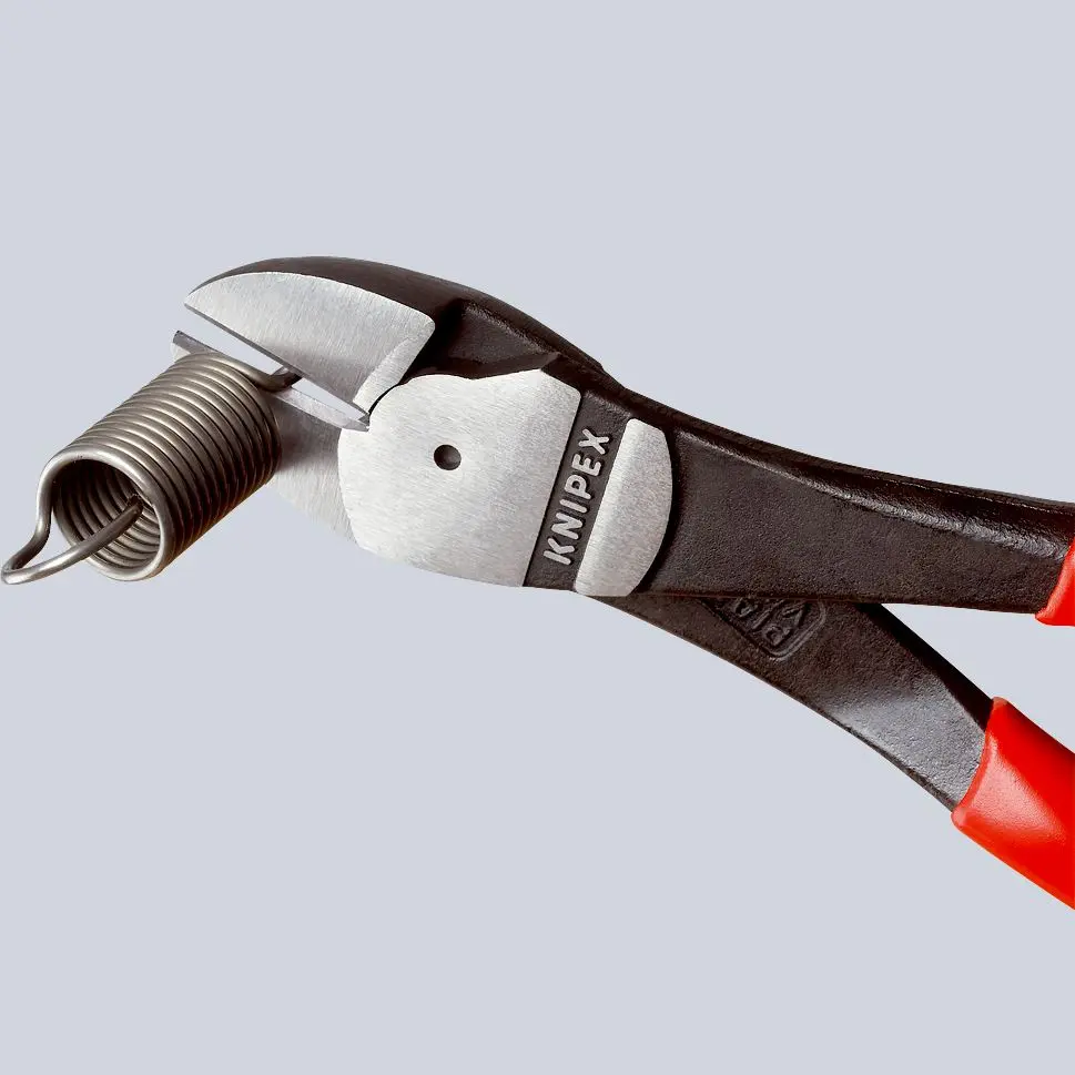 KNIPEX Diagonal Cutting Pliers High Leverage Side Cutters 250mm Plastic Coated Handles 74 01 250 SB - Image 3