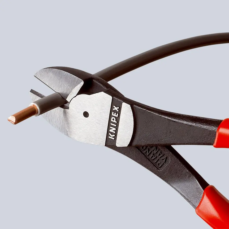 KNIPEX Diagonal Cutting Pliers High Leverage Side Cutters 250mm Plastic Coated Handles 74 01 250 SB - Image 4