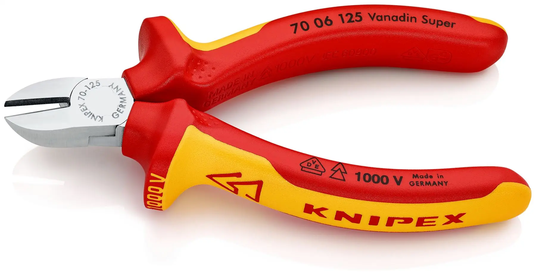 KNIPEX Diagonal Cutting Pliers Side Cutters 125mm VDE Insulated Multi Component Grips 70 06 125 - Image 2