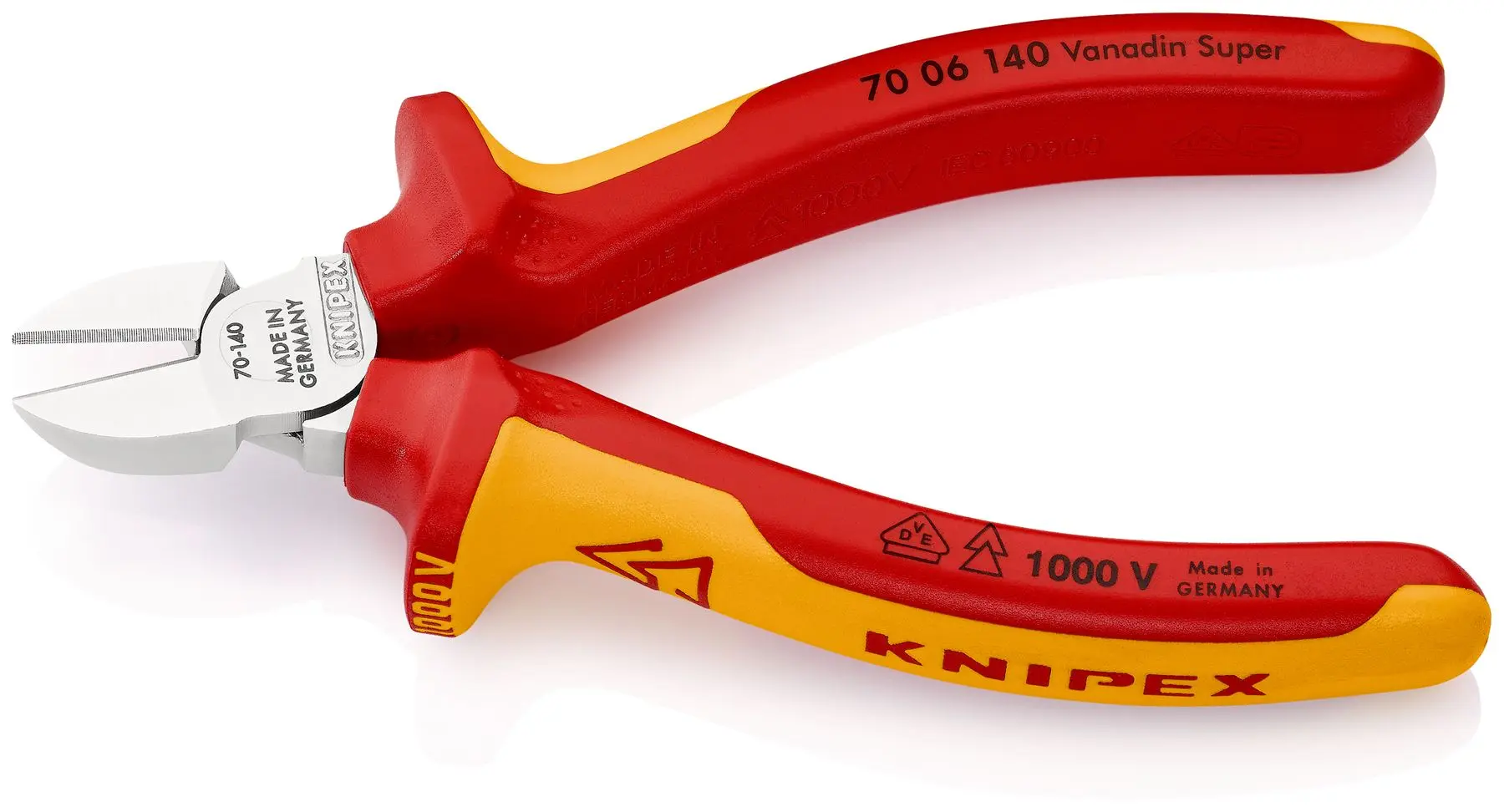 KNIPEX Diagonal Cutting Pliers Side Cutters 140mm VDE Insulated Multi Component Grips 70 06 140 SB - Image 2