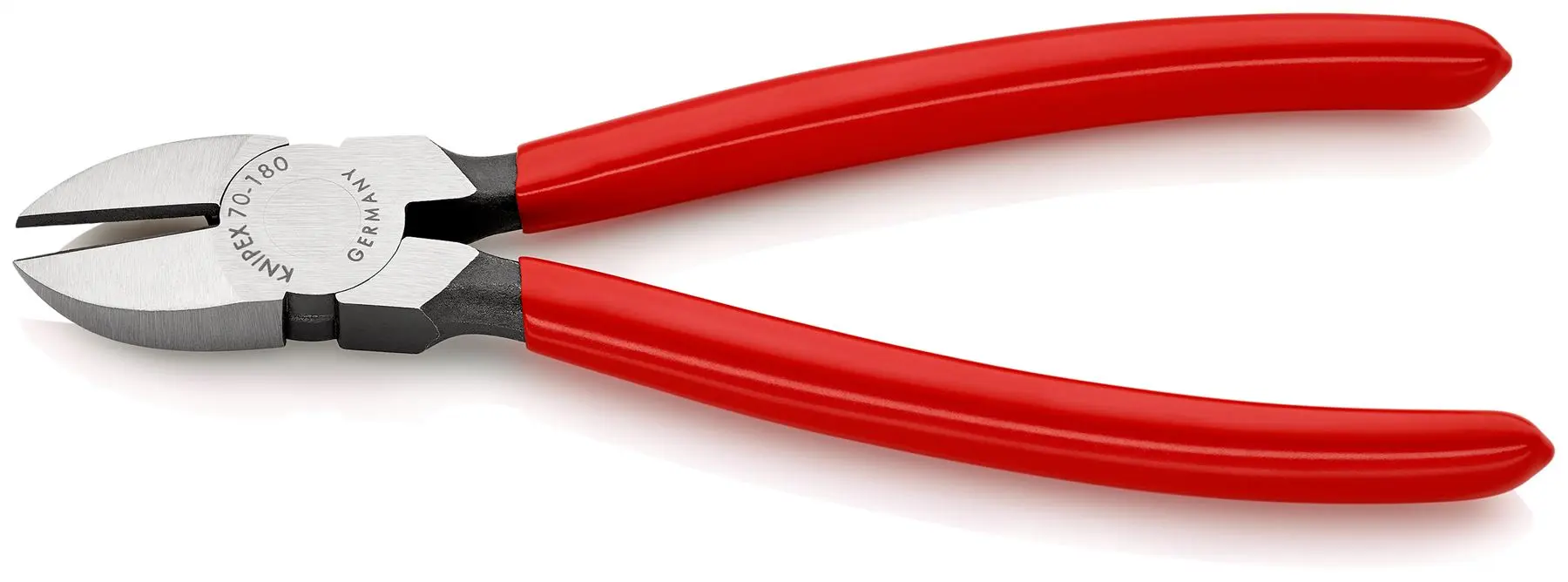 KNIPEX Diagonal Cutting Pliers Side Cutters 180mm Plastic Coated 70 01 180 - Image 2