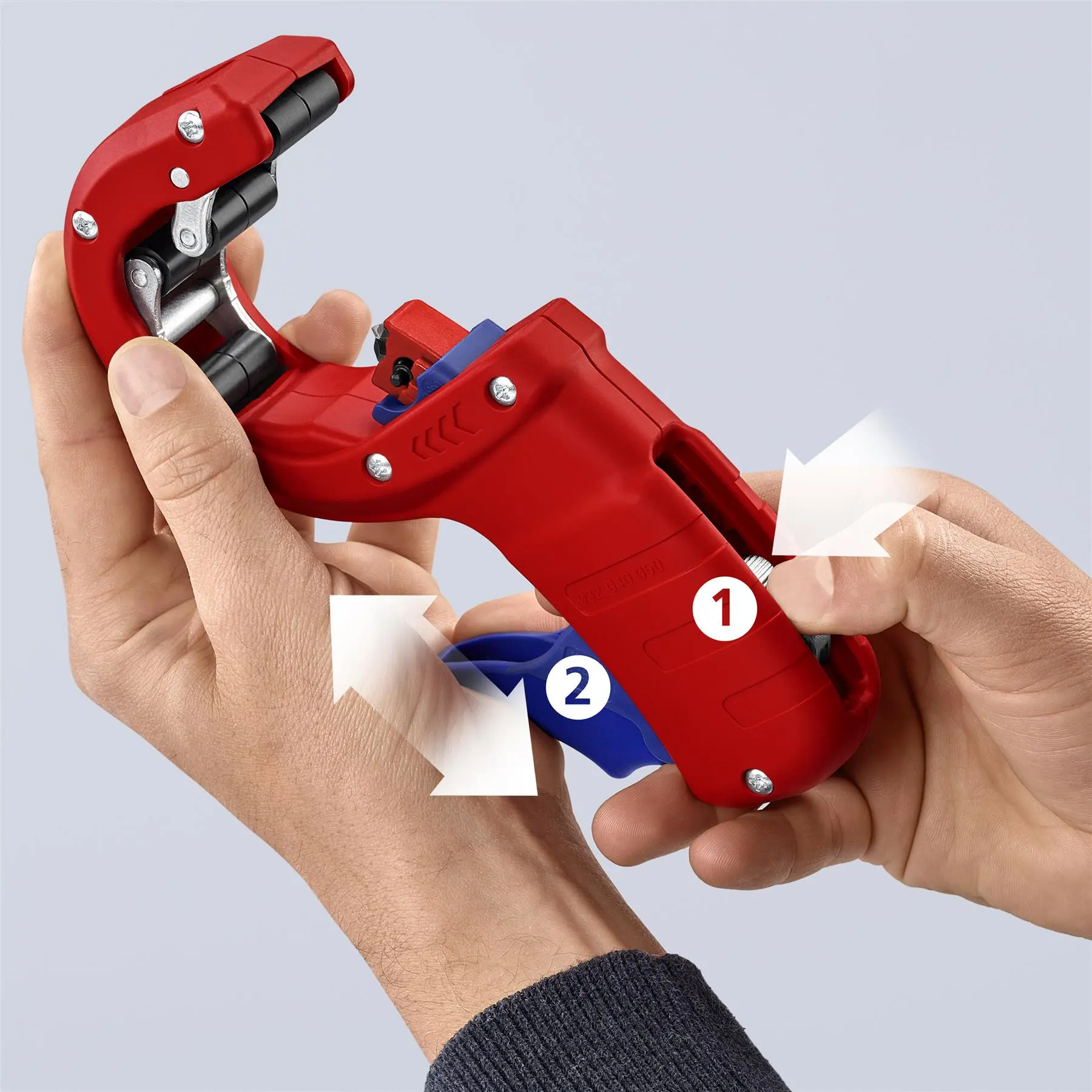 KNIPEX DPT50 Pipe Cutter for Thick Walled Plastic Pipes 50mm Diameter 90 23 02 BK - Image 5