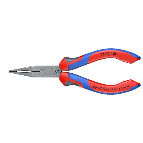Knipex Electricians Pliers 160mm for Cable Work Multi Component Grips Black Atramentized 13 02 160 - Image 11
