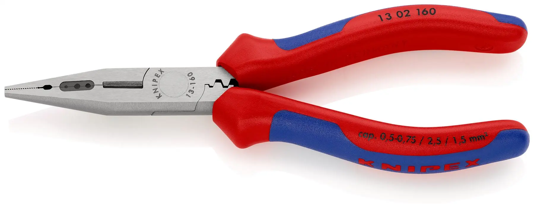 Knipex Electricians Pliers 160mm for Cable Work Multi Component Grips Black Atramentized 13 02 160 - Image 5