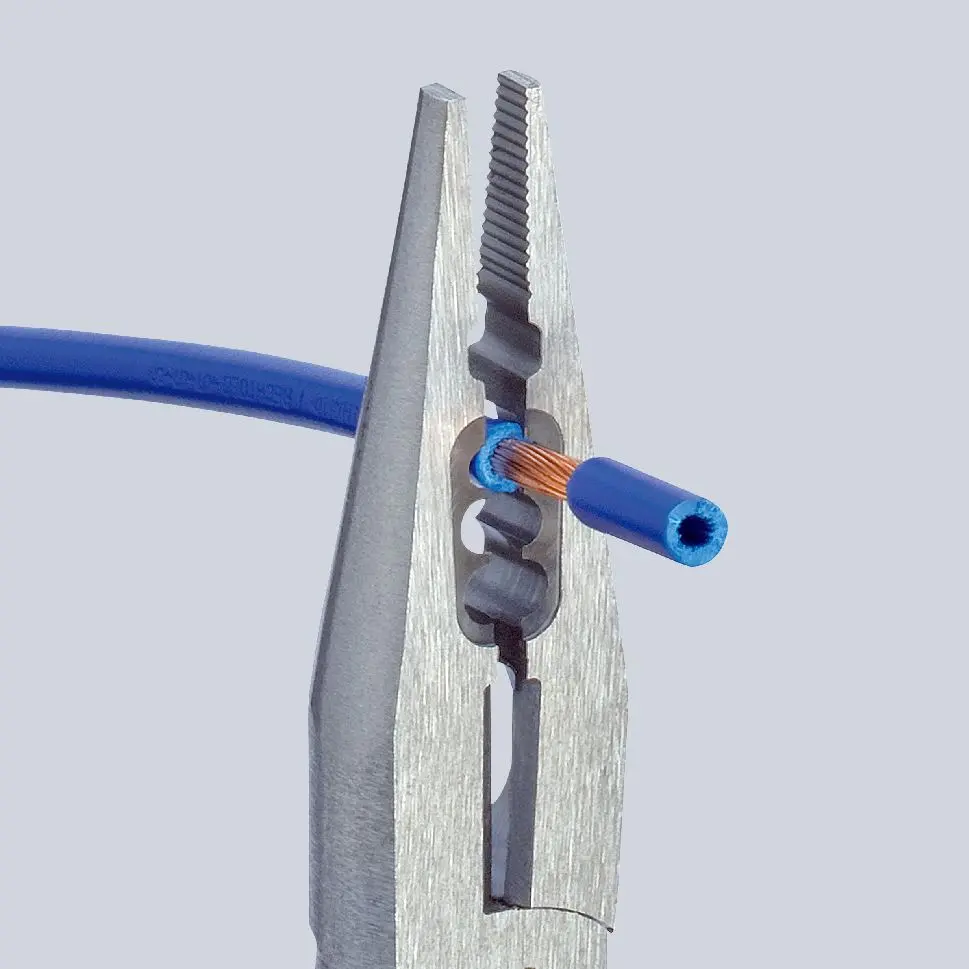 Knipex Electricians Pliers 160mm Multi Component Grips Chrome Plated with Tether Point 13 05 160 T - Image 4