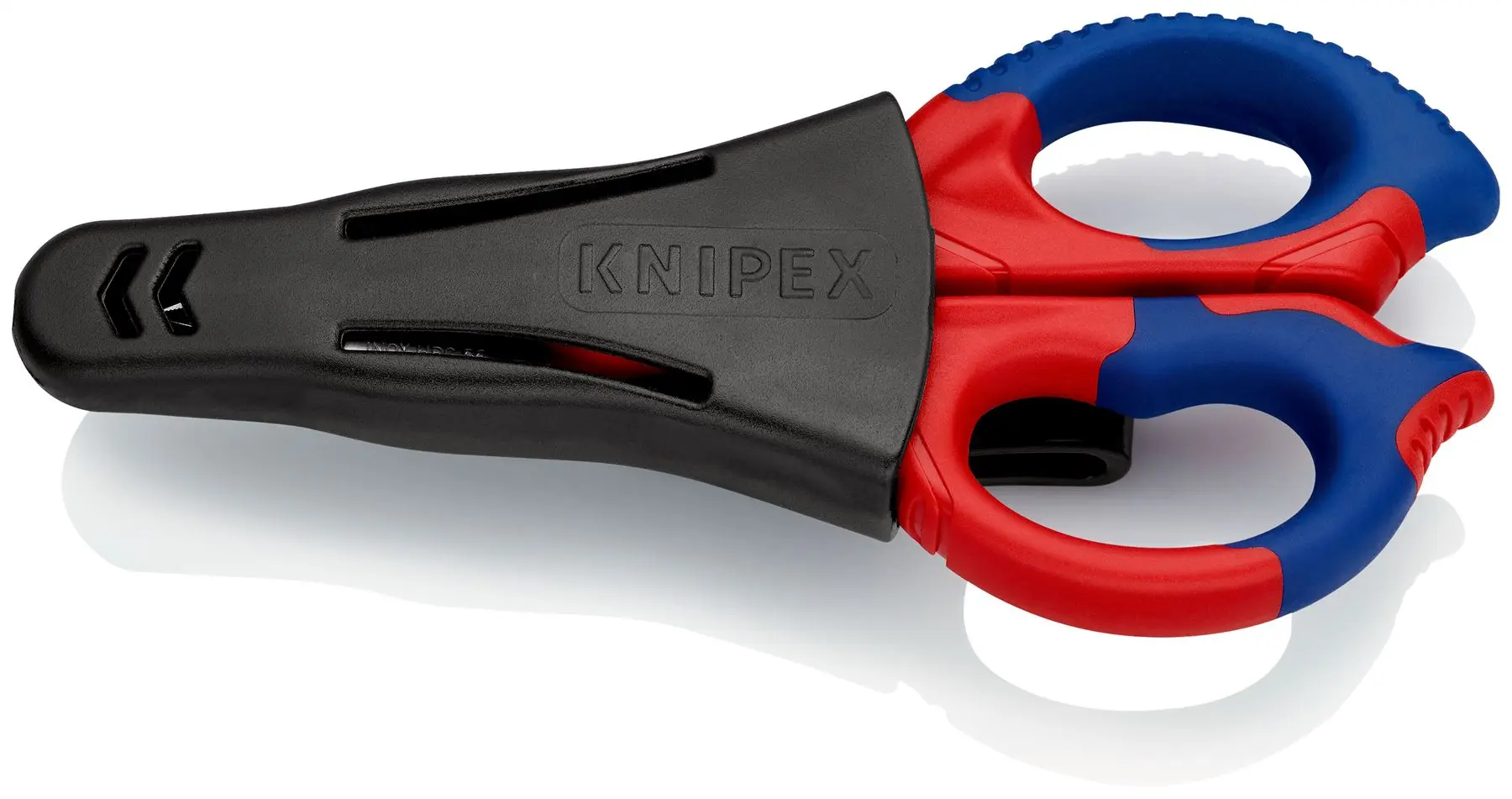 KNIPEX Electricians Shears Scissors with Plastic Belt Pouch 155mm Multi Component Grips 95 05 155 SB - Image 3