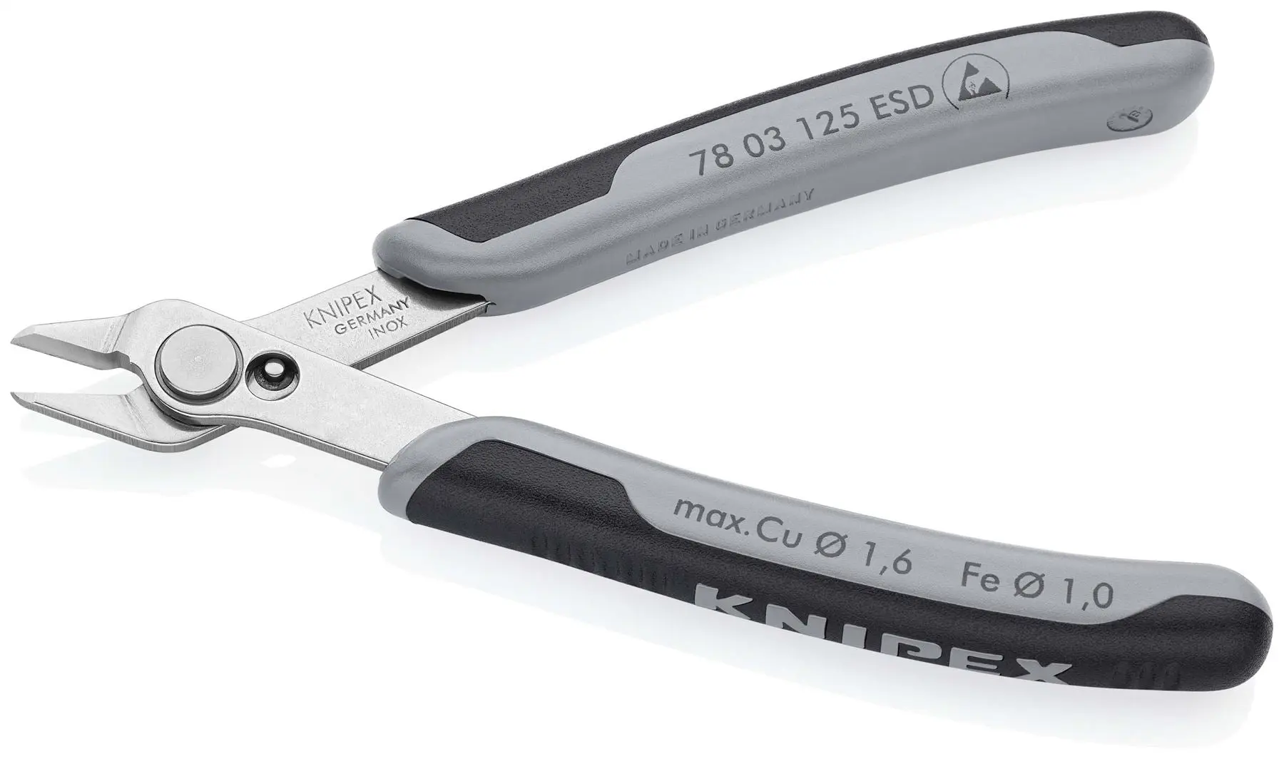 Knipex Electronic Super Knips 125mm ESD Electrostatic Discharge Fine Cutting Pliers 78 03 125 ESD - Image 6