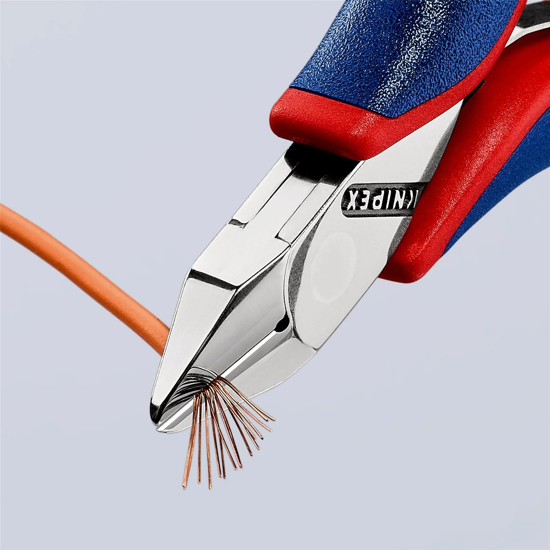 KNIPEX Electronics Diagonal Cutter Pliers Pointed Head Small Bevel 115mm Multi Component Grips 77 32 115 - Image 3