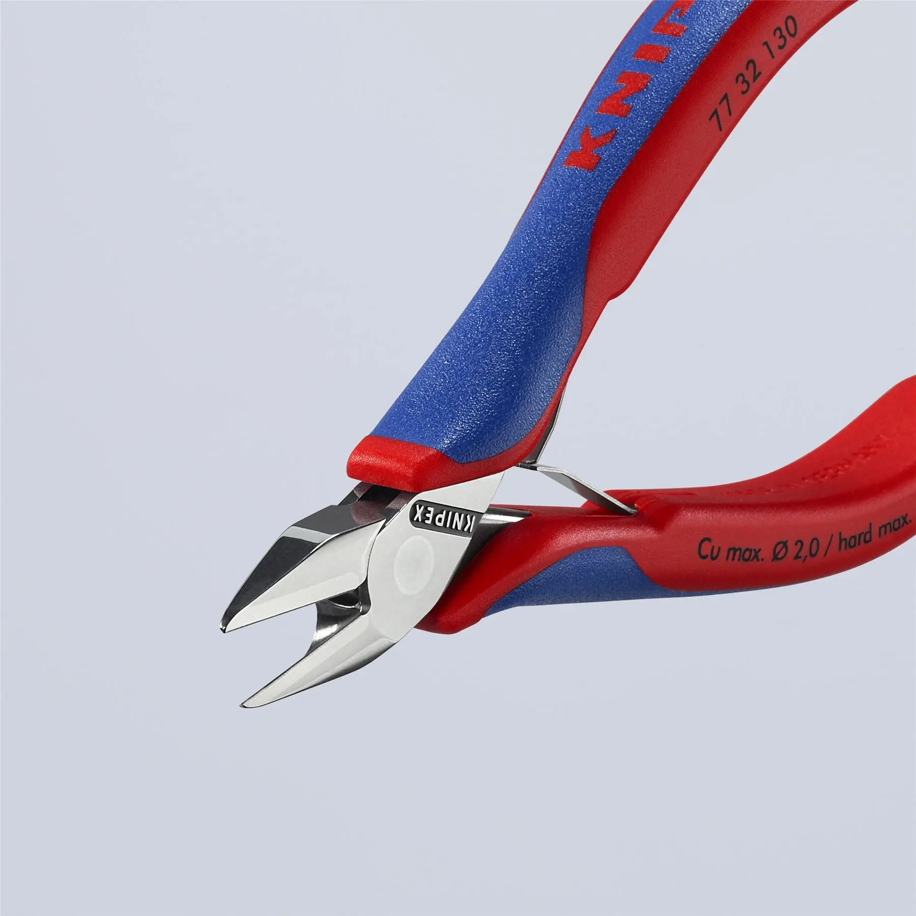 KNIPEX Electronics Diagonal Cutter Pliers Pointed Head Small Bevel 115mm Multi Component Grips 77 32 130 - Image 4