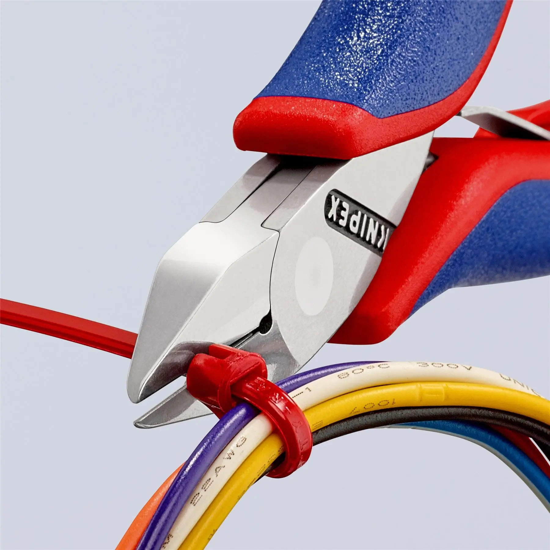 KNIPEX Electronics Diagonal Cutter Pliers Pointed Head without Bevel 115mm Multi Component Grips 77 42 115 - Image 3