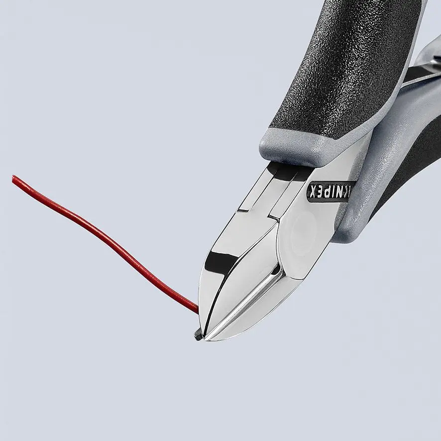 KNIPEX Electronics Diagonal Cutter Pliers Round Head Bevelled 115mm Multi Component Grips 77 12 115 ESD - Image 4