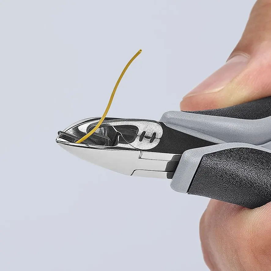 KNIPEX Electronics Diagonal Cutter Pliers Round Head Bevelled 115mm Multi Component Grips 77 12 115 ESD - Image 6