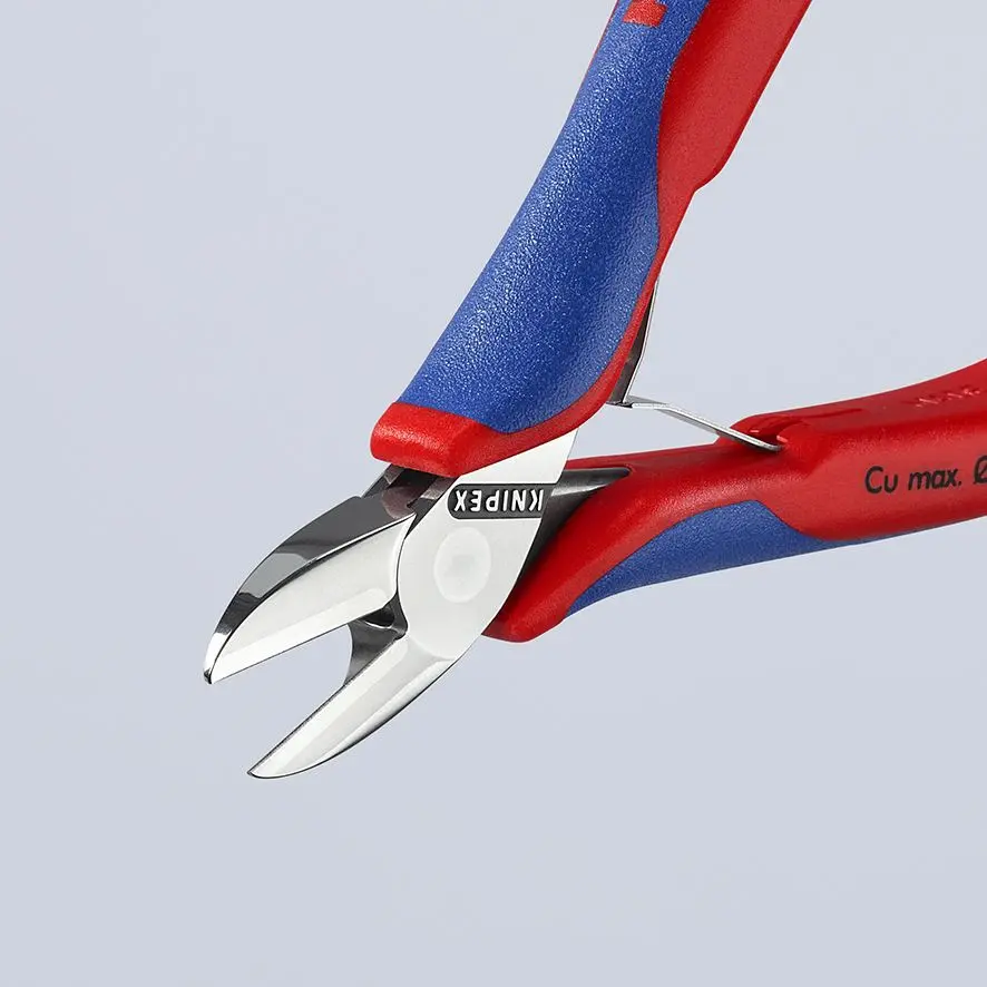 KNIPEX Electronics Diagonal Cutter Pliers Round Head Small Bevel 130mm Multi Component Grips 77 02 130 - Image 4