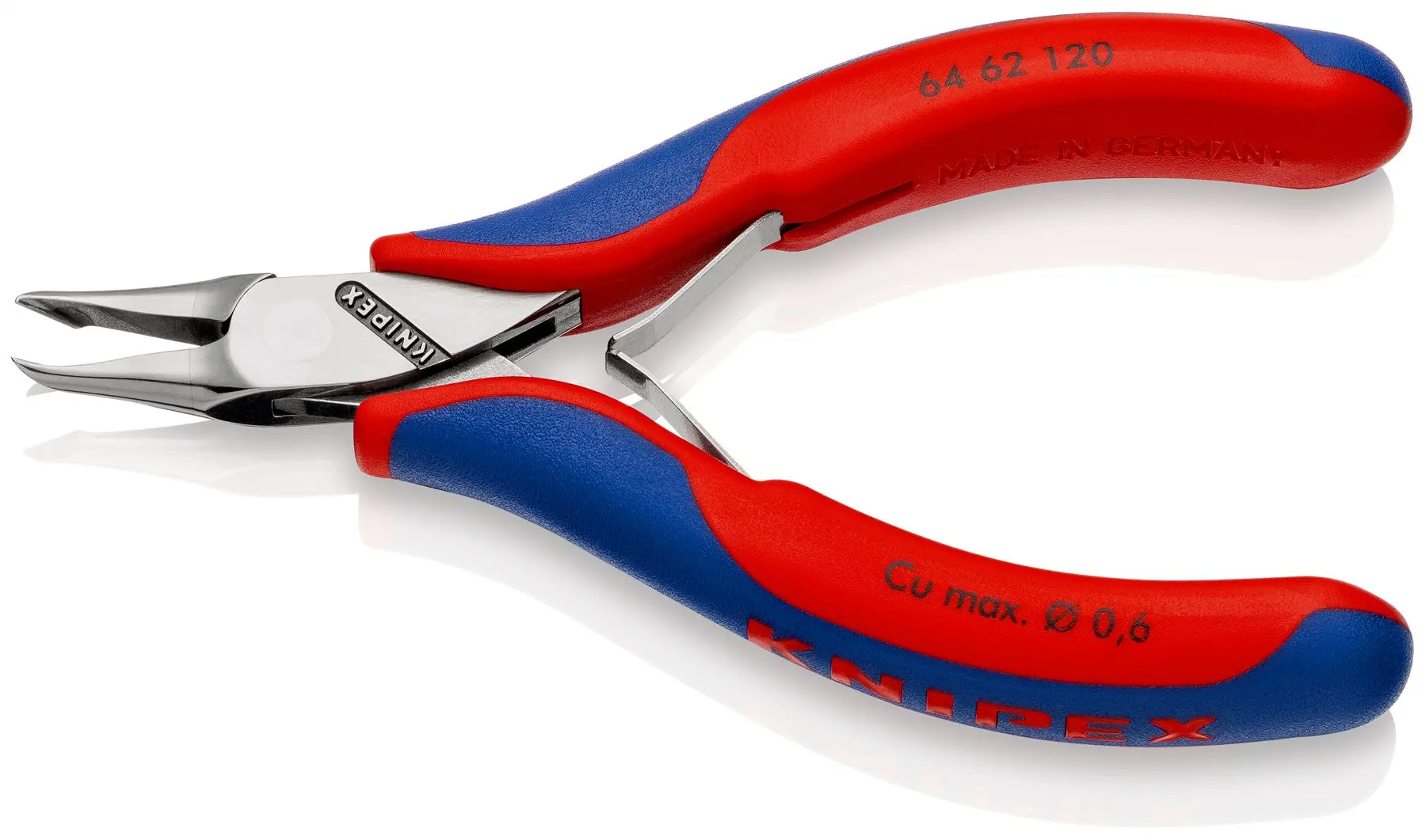 KNiPEX Electronics End Cutting Nipper Pliers 65° Bent Nose 120mm Multi Component Grips 64 62 120 - Image 2