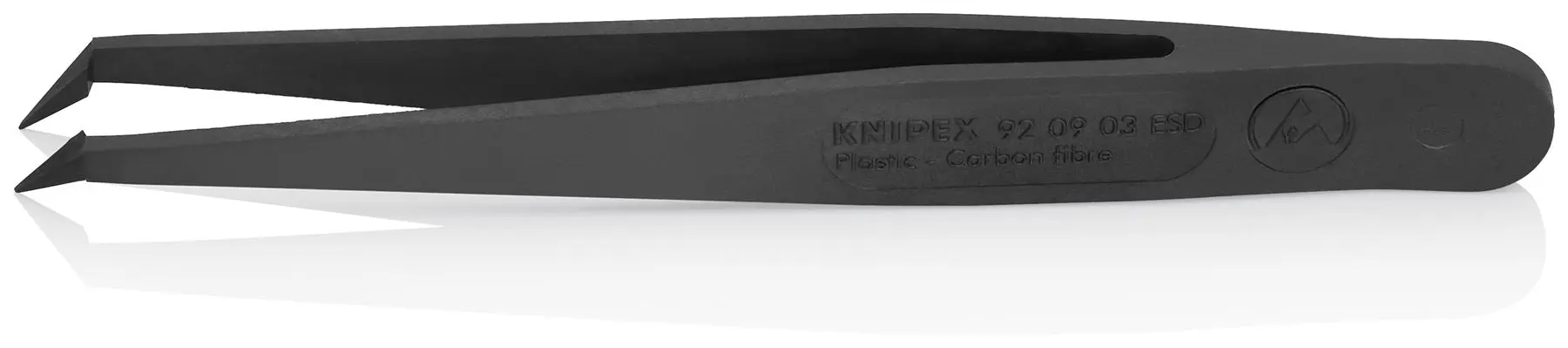 KNIPEX Electronics Plastic Tweezers 110mm Pointed Tip 92 09 03 ESD