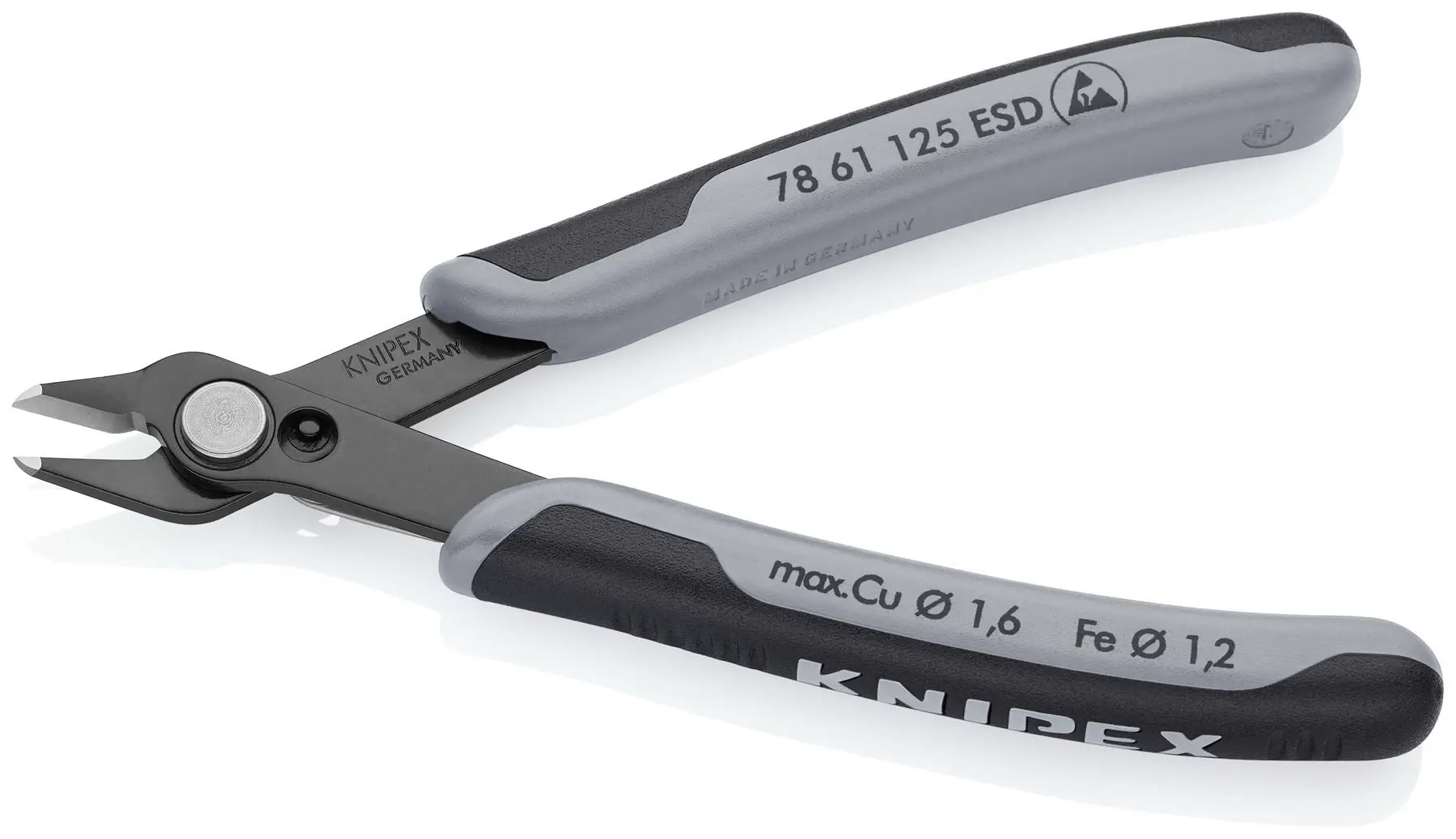 KNIPEX Electronics Super Knips Precision Cutting Pliers 125mm Multi Component Grips 78 61 125 ESD - Image 2