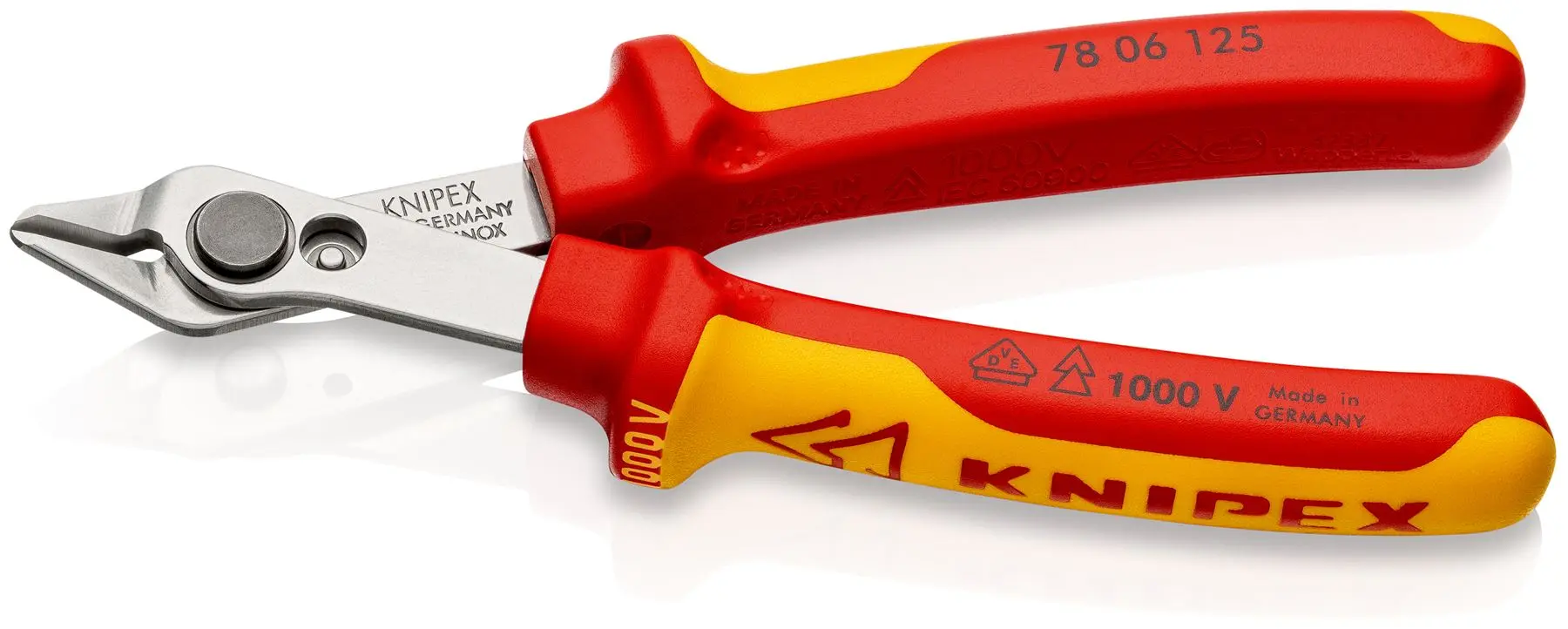 KNIPEX Electronics Super Knips Precision Cutting Pliers 125mm VDE Multi Component Grips 78 06 125 SB