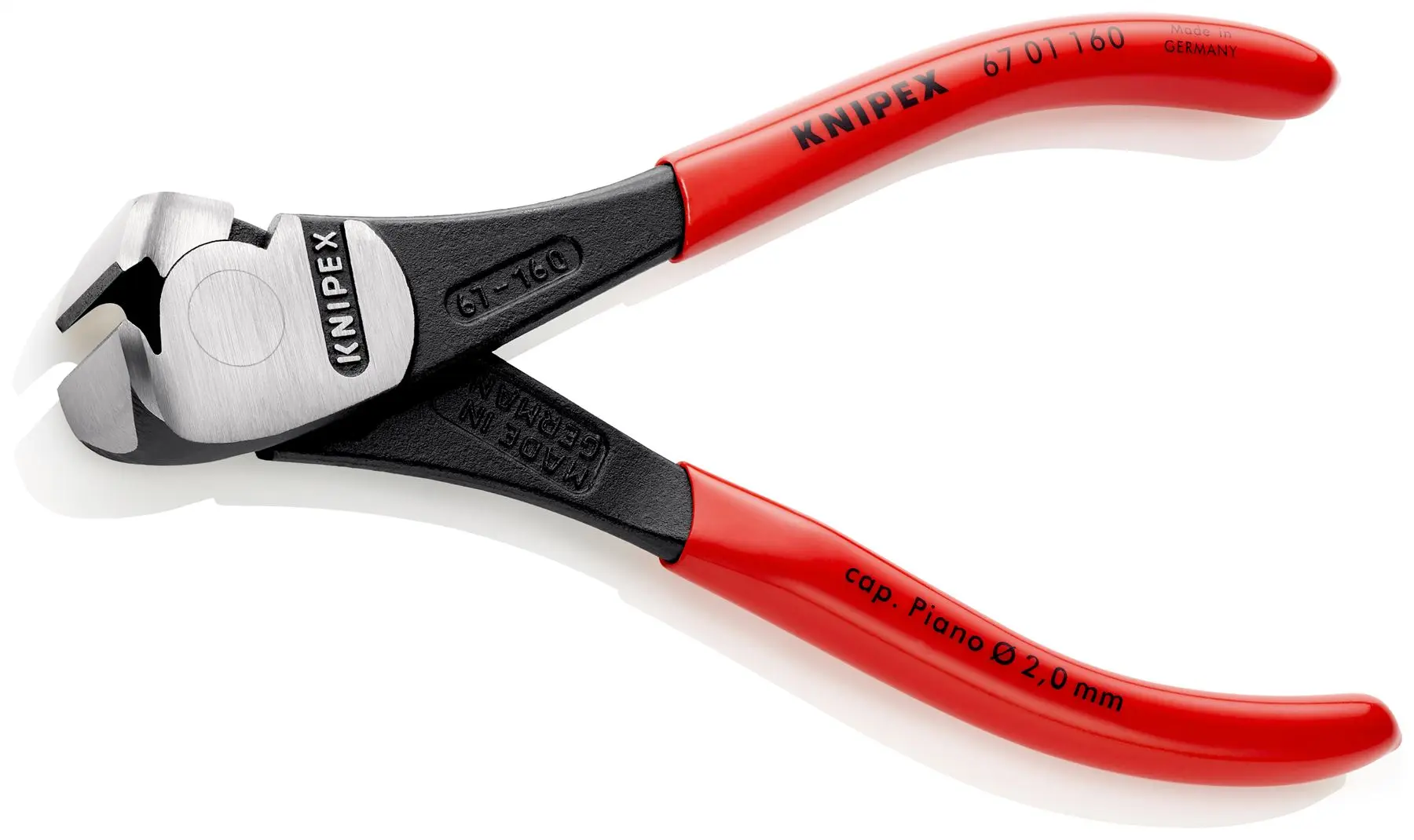 KNIPEX End Cutting Pliers Nipper High Leverage 160mm Plastic Coated 67 01 160 - Image 2