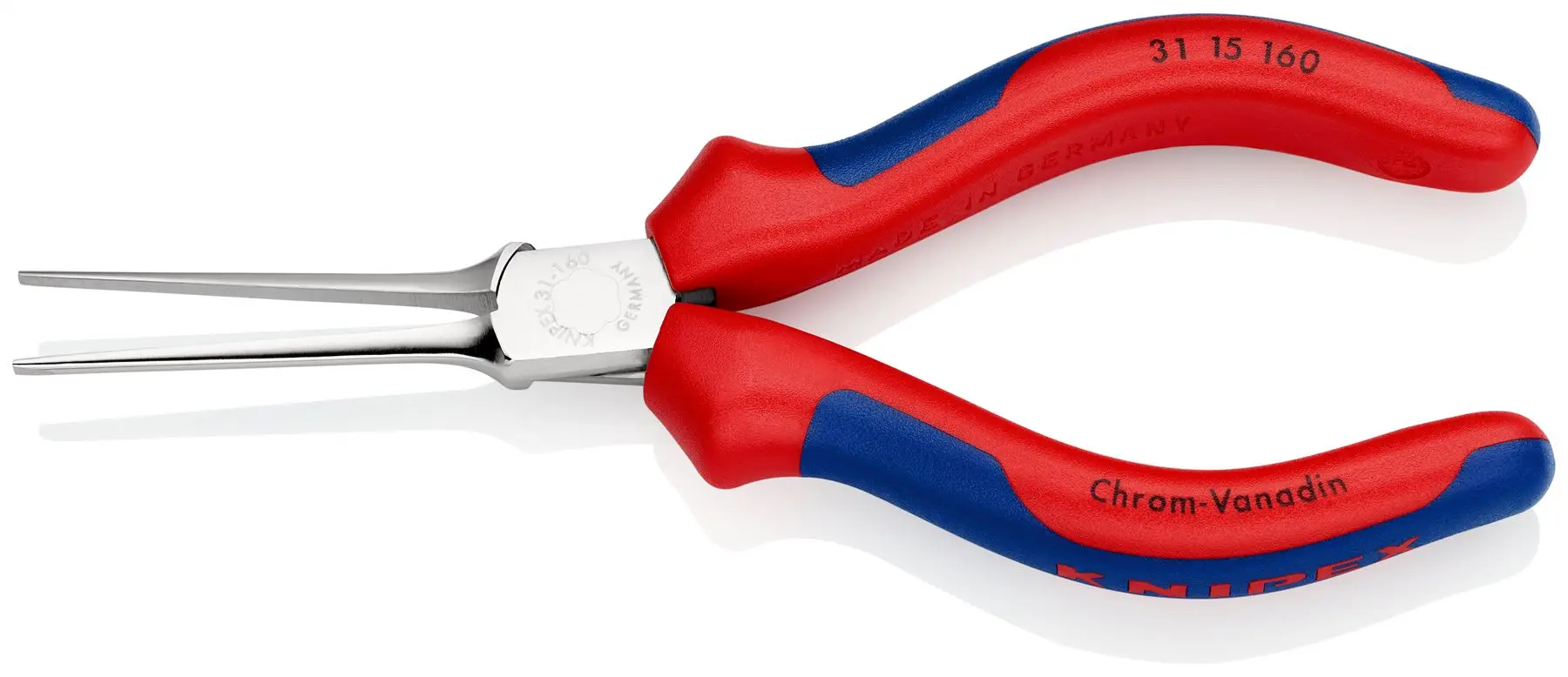 KNIPEX Flat Needle Nose Pliers 160mm Multi Component Grips 31 15 160 - Image 2