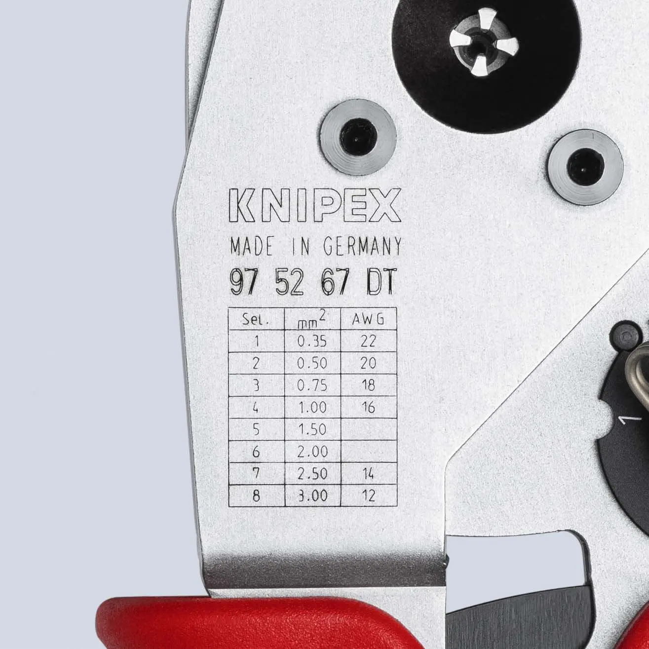 Knipex Four Mandrel Crimping Pliers for DT Contacts Multi Component Grips 97 52 67 DT - Image 10