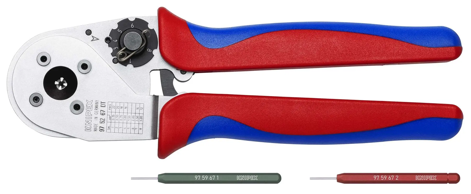 Knipex Four Mandrel Crimping Pliers for DT Contacts Multi Component Grips 97 52 67 DT - Image 4