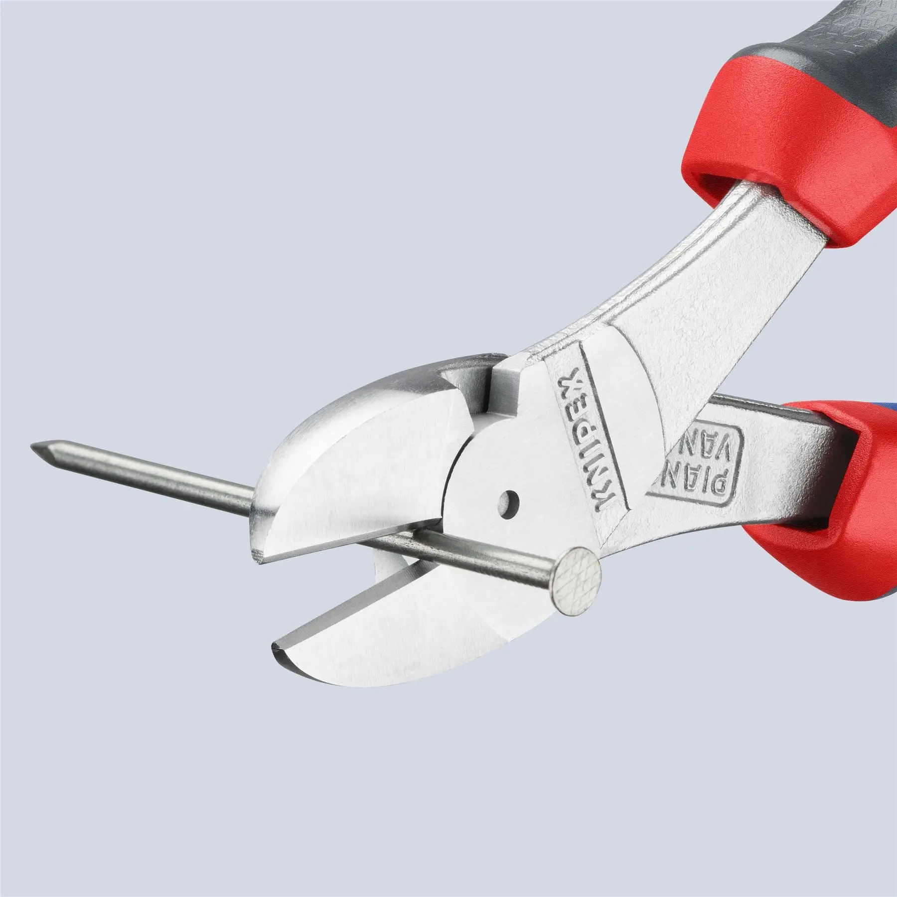 KNIPEX High Leverage Diagonal Side Cutting Pliers 180mm Chrome with Comfort Handles 74 05 180 - Image 2