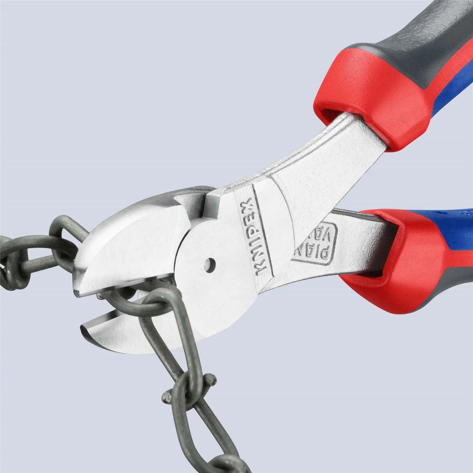 KNIPEX High Leverage Diagonal Side Cutting Pliers 180mm Chrome with Comfort Handles 74 05 180 - Image 4