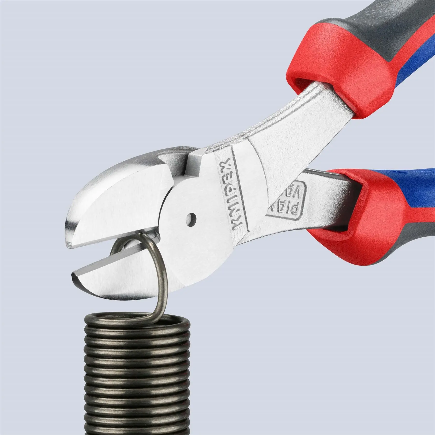 KNIPEX High Leverage Diagonal Side Cutting Pliers 180mm Chrome with Comfort Handles 74 05 180 - Image 6