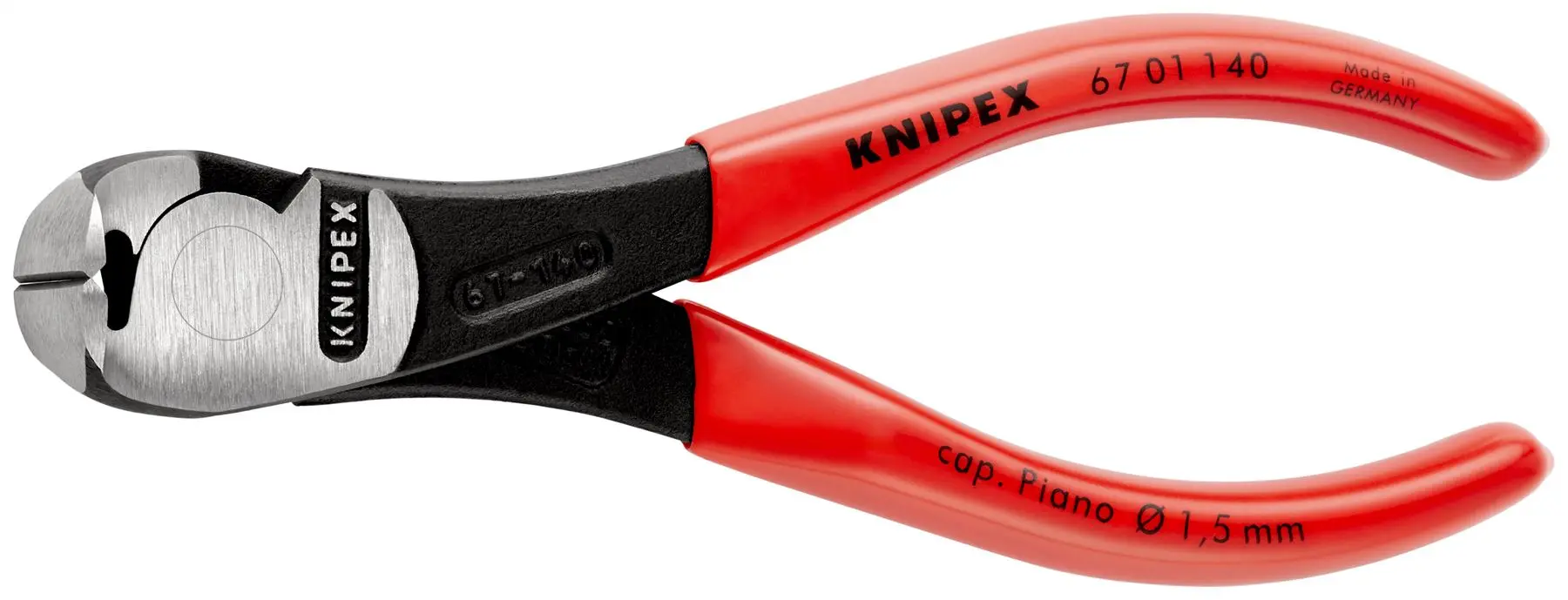 KNIPEX High Leverage End Cutting Nipper Pliers 140mm Plastic Coated Handles 67 01 140 SB
