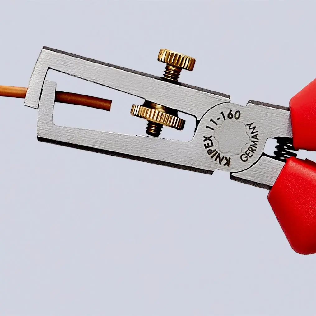 KNIPEX Insulation Wire Stripper with Opening Spring Universal 160mm Multi Component Grips 11 02 160 SB - Image 3