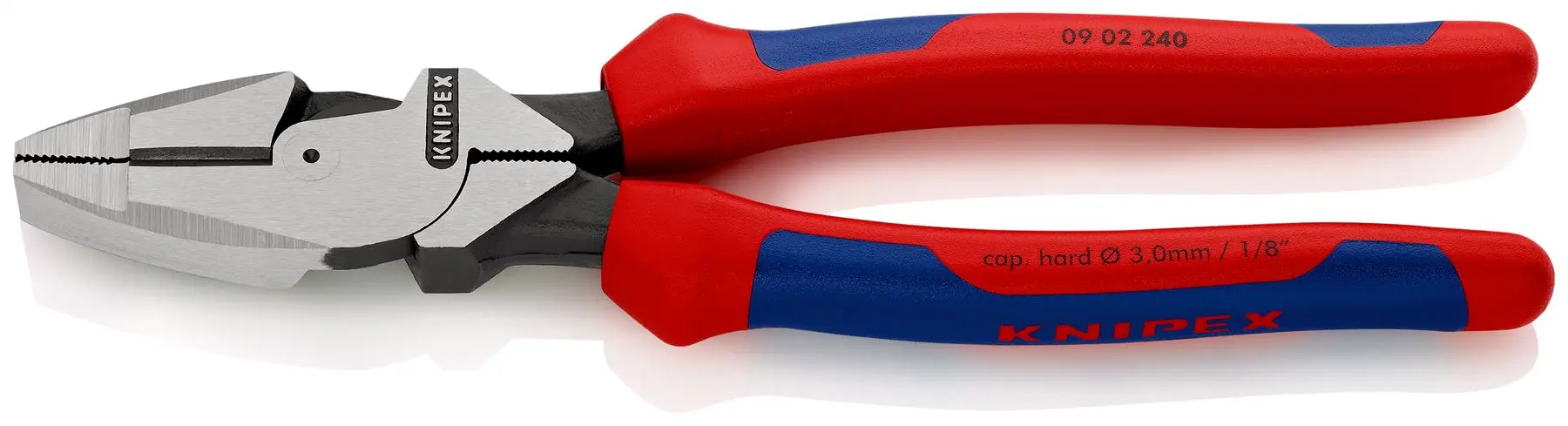 KNIPEX Linemans Pliers American Style 240mm Multi Component Grips 09 02 240