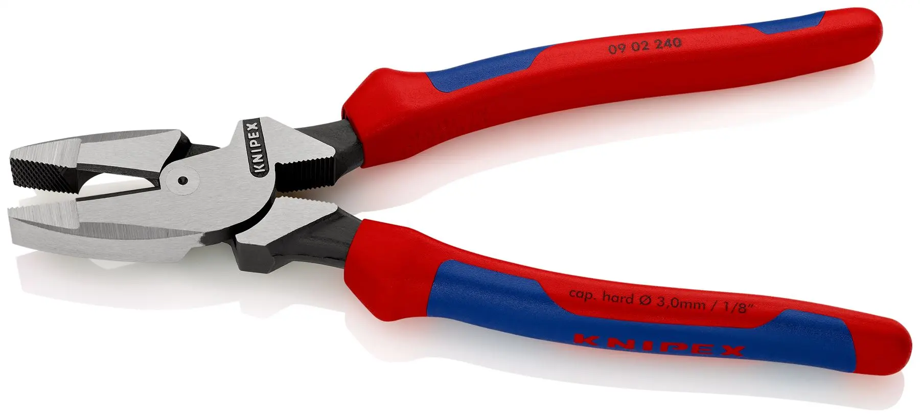 KNIPEX Linemans Pliers American Style 240mm Multi Component Grips 09 02 240 - Image 2