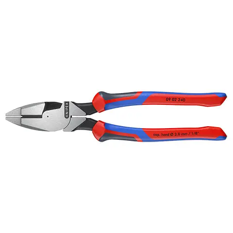 KNIPEX Linemans Pliers American Style 240mm Multi Component Grips 09 02 240 - Image 4