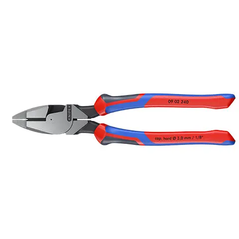 KNIPEX Linemans Pliers American Style 240mm Multi Component Grips 09 02 240 - Image 5