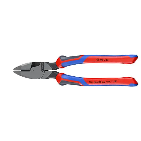 KNIPEX Linemans Pliers American Style 240mm Multi Component Grips 09 02 240 - Image 6