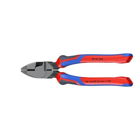 KNIPEX Linemans Pliers American Style 240mm Multi Component Grips 09 02 240 - Image 7