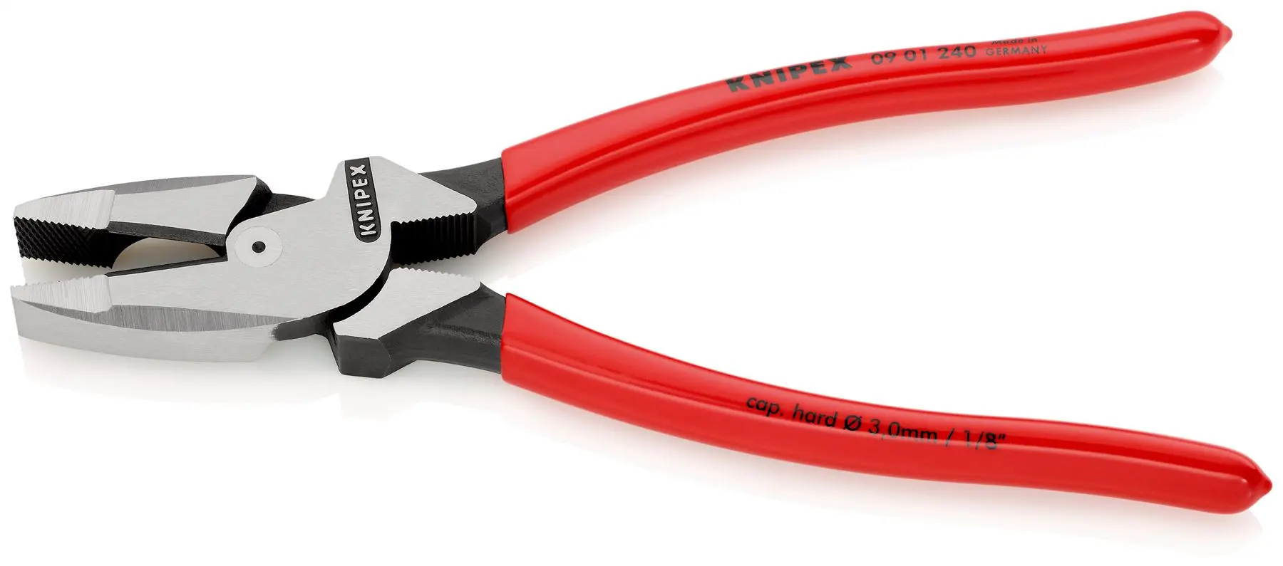 KNIPEX Lineman's Pliers American Style 240mm Plastic Coated Handles 09 01 240 - Image 2