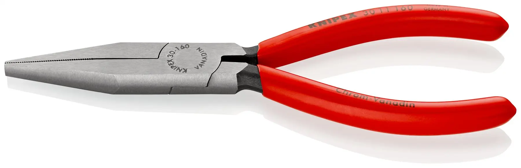 KNIPEX Long Nose Pliers Heavy Duty Wear Resisting 160mm Plastic Coated 30 11 160