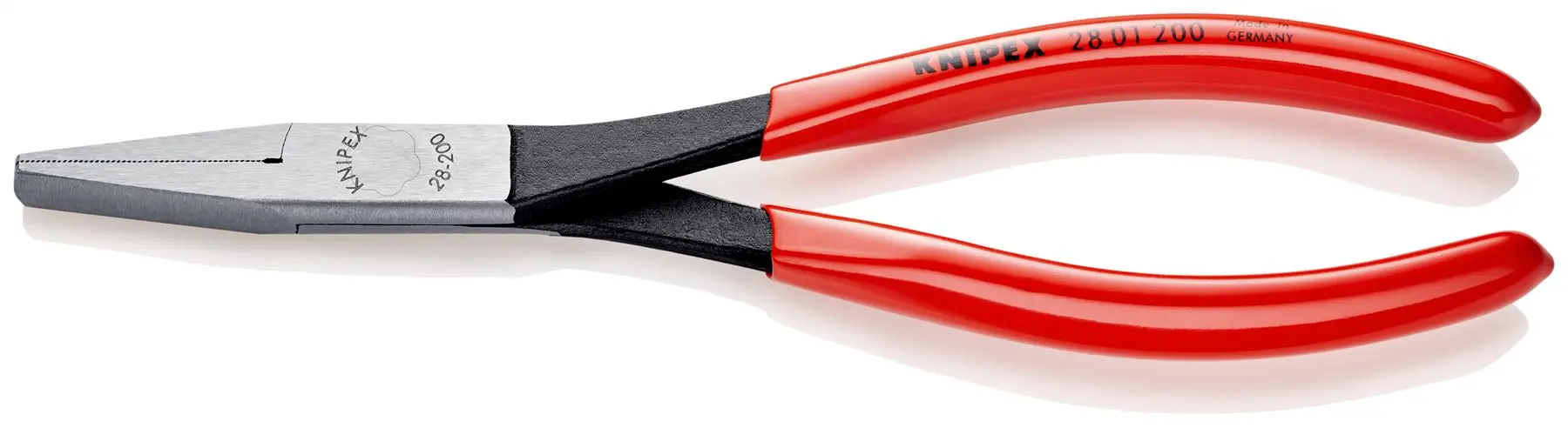 KNIPEX Long Reach Needle Nose Pliers 200mm Plastic Coated 28 01 200