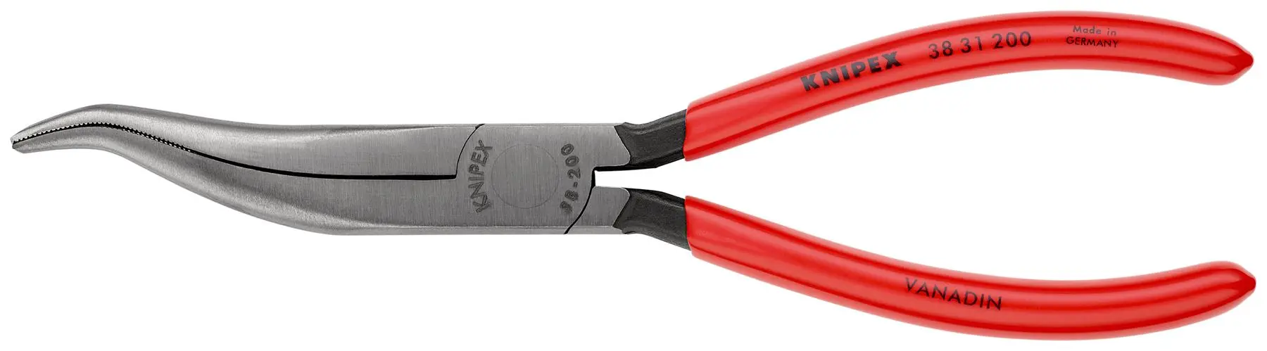 Knipex Mechanics Pliers 200mm Cranked Half Round Jaws 38 31 200 - Image 3