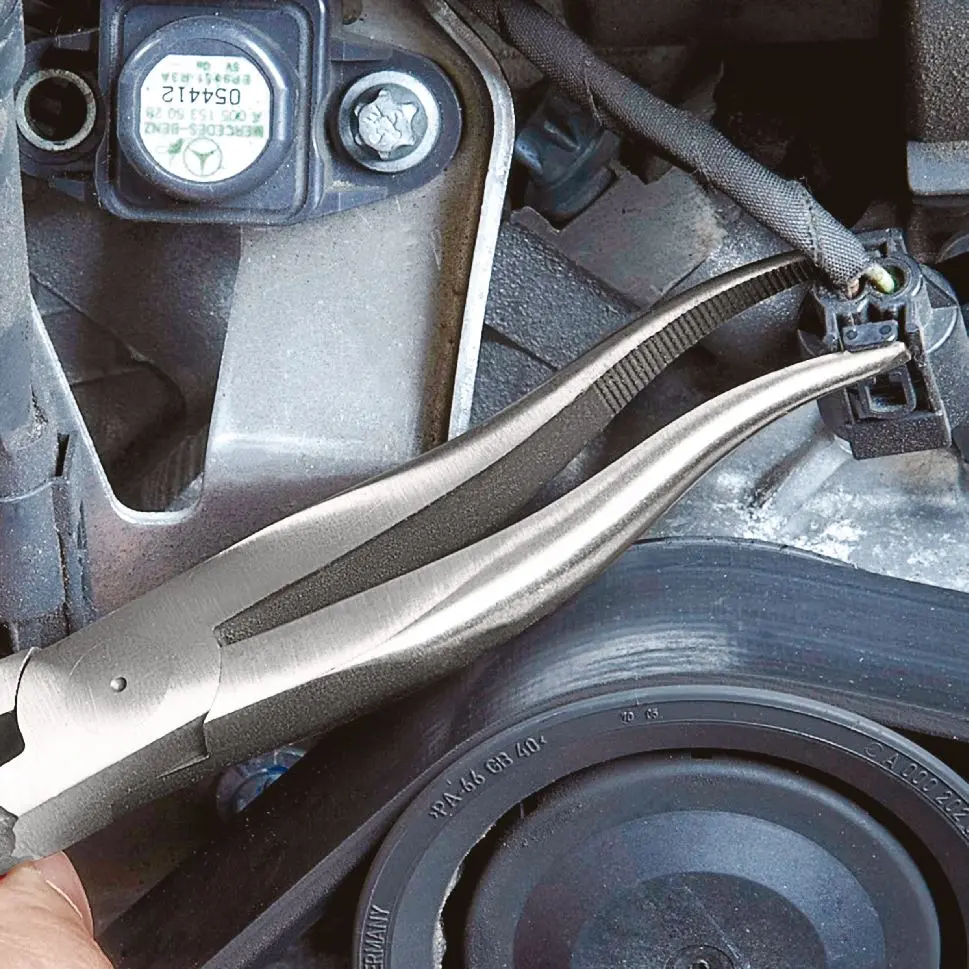 Knipex Mechanics Pliers 200mm Cranked Half Round Jaws 38 31 200 - Image 4
