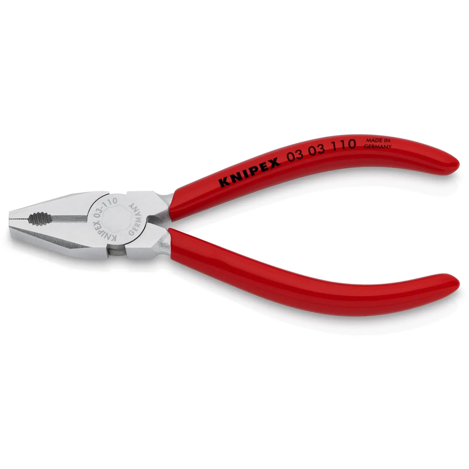 KNIPEX Mini Combination Pliers 110mm Chrome Plated Plastic Coated Handles 03 03 110