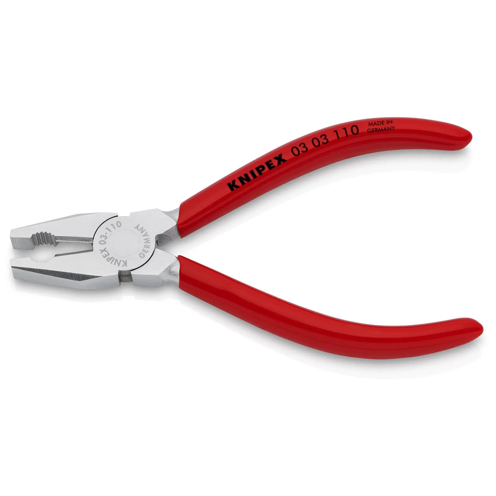 KNIPEX Mini Combination Pliers 110mm Chrome Plated Plastic Coated Handles 03 03 110 - Image 3