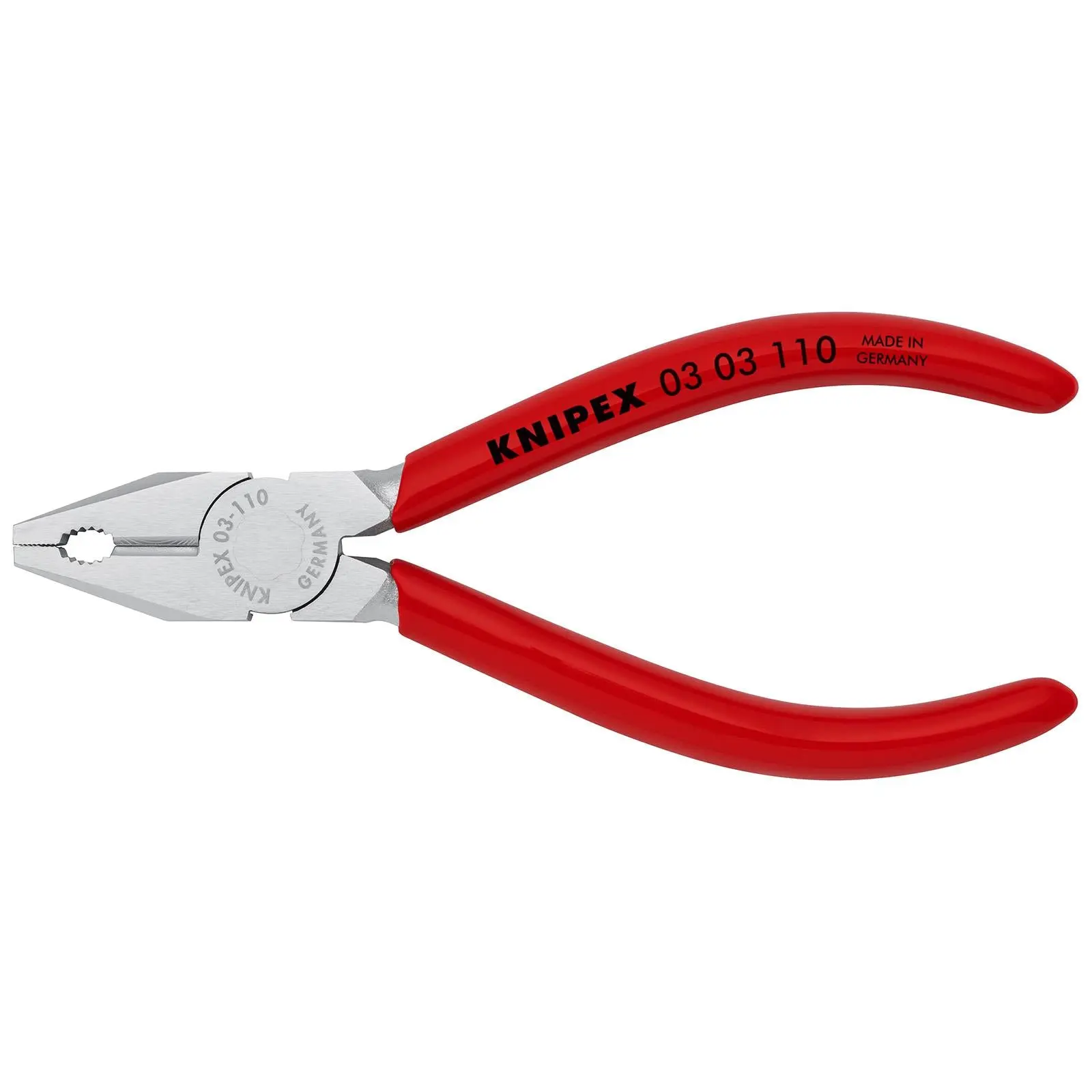 KNIPEX Mini Combination Pliers 110mm Chrome Plated Plastic Coated Handles 03 03 110 - Image 4