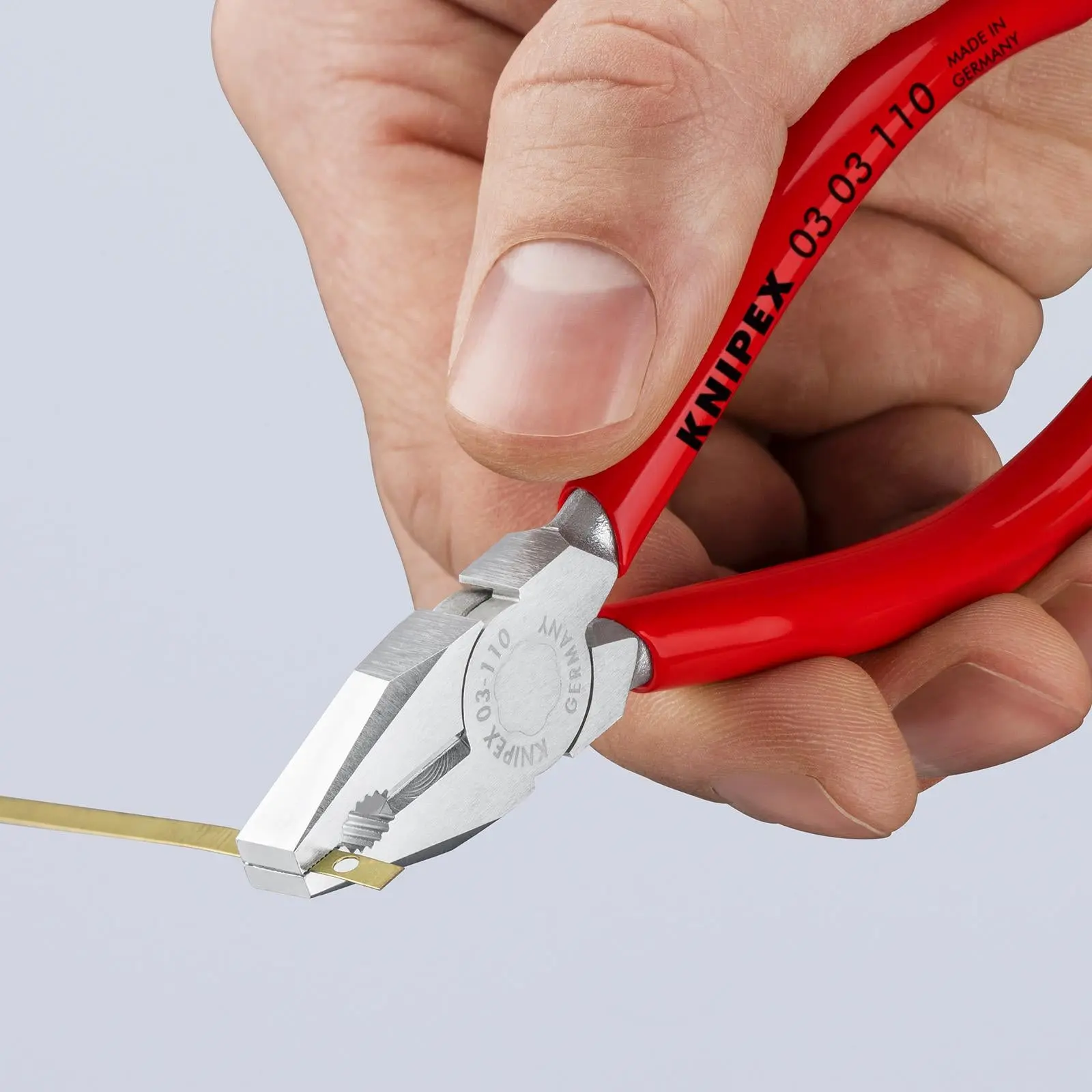 KNIPEX Mini Combination Pliers 110mm Chrome Plated Plastic Coated Handles 03 03 110 - Image 7