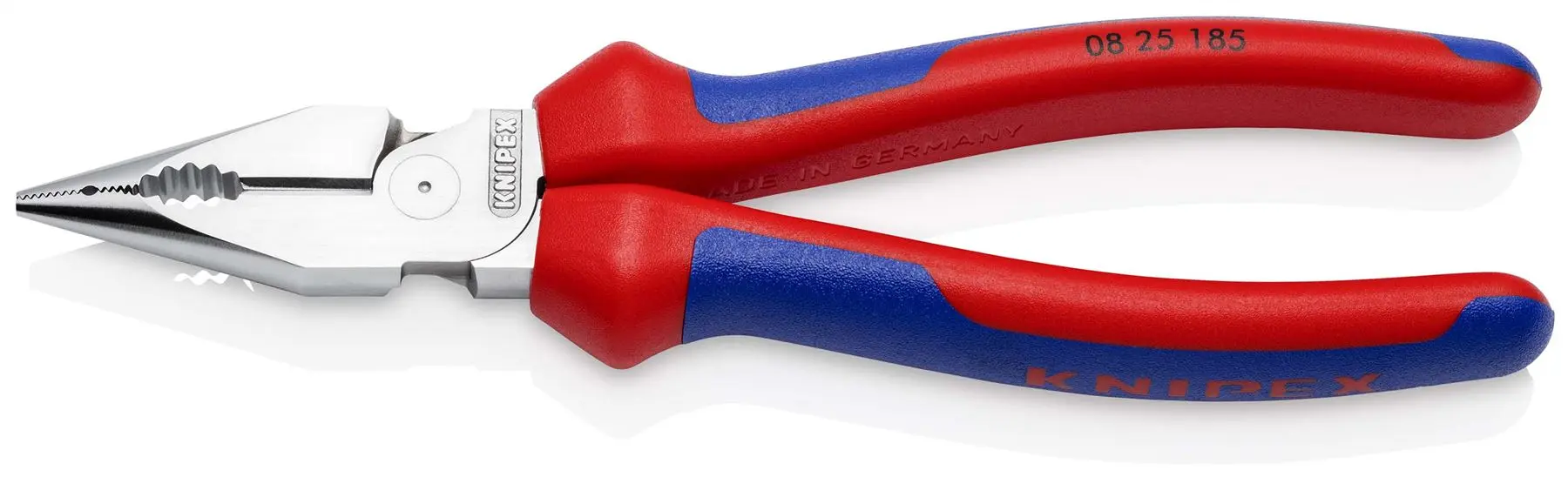 Knipex Needle Nose Combination Pliers 185mm Multi Component Grips Chrome 08 25 185